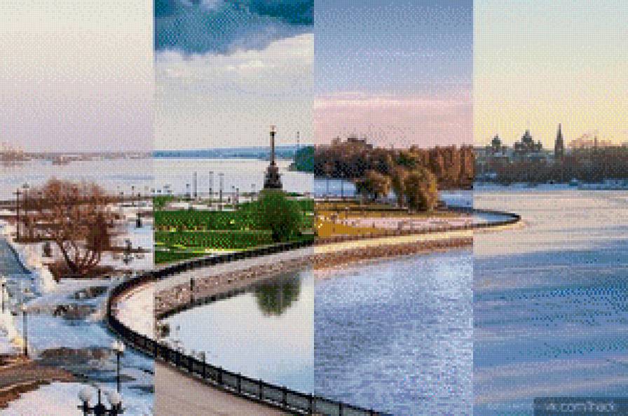 Четыре времени года. - времена года, фотография - предпросмотр