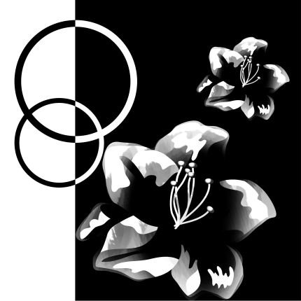 Цветы,3 - триплих - оригинал