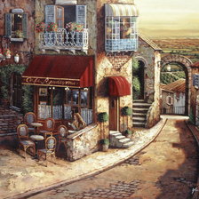 Схема вышивки «провинциальные улочки»