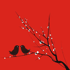 Схема вышивки «Воробьи 3»