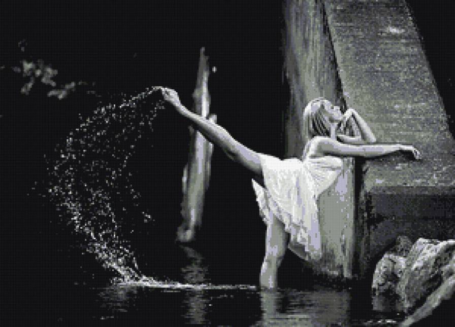 дева - монохром, девушка - предпросмотр