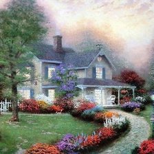 Схема вышивки «Красивый дом»