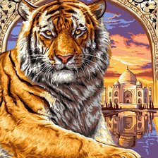 Схема вышивки «тигр»