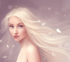 Схема вышивки «Белокурая девушка»