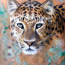 Схема вышивки «леопард»