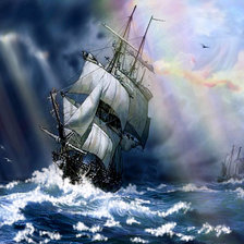 Схема вышивки «буря в море»