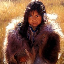 Схема вышивки «Индейская девочка»