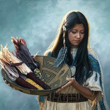 Схема вышивки «Индейская девушка2»