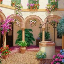 Схема вышивки «Patio»