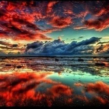 Схема вышивки «Небо, море, облака»