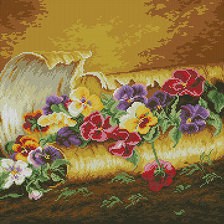 Схема вышивки «Анютины глазки»