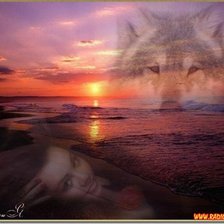 Схема вышивки «закат»