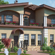 Схема вышивки «Дом»