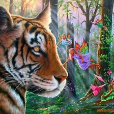 Схема вышивки «тигр»