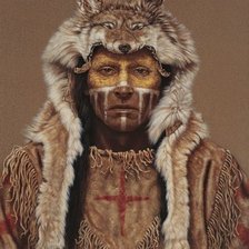 Схема вышивки «Индеец»