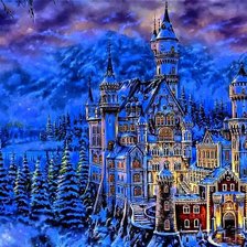 Схема вышивки «Замок»