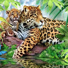 Схема вышивки «леопард»