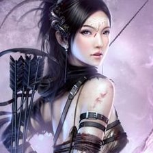 Схема вышивки «Воительница»