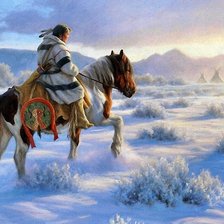 Схема вышивки «Индеец3»