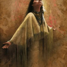 Схема вышивки «Индейская девушка8»