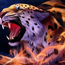 Схема вышивки «леопард»