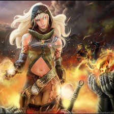 Схема вышивки «воин огня»