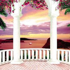 Схема вышивки «вид на море»