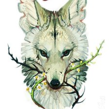 Схема вышивки «лис»