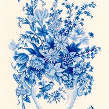 Схема вышивки «Голубой букет»