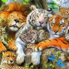 Схема вышивки «дружба животных»