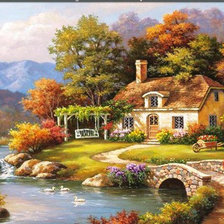 Схема вышивки «Пейзаж»