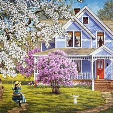 Схема вышивки «Деревенька 13.»