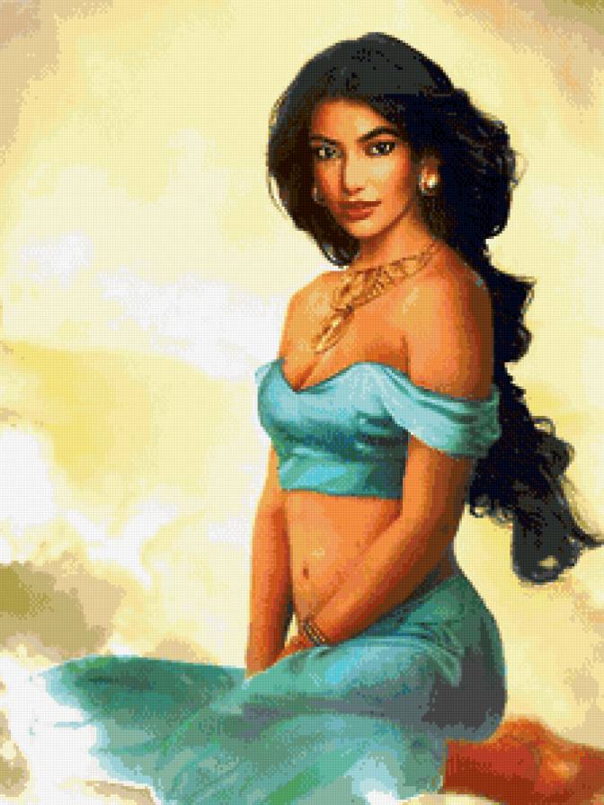 восточная красавица - восток, пано, картина, девушка - предпросмотр