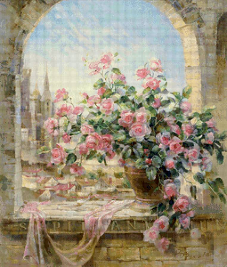 Розы на окне - цветы, розы - предпросмотр