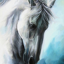 Схема вышивки «Белая лошадь»