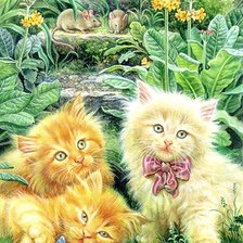 Схема вышивки «Солнечные котята»