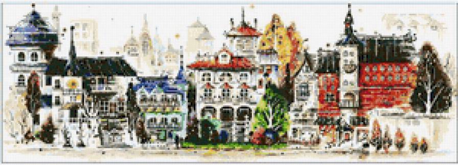 Город - времена года. - предпросмотр