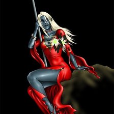 Схема вышивки «Тёмная эльфийка-2»