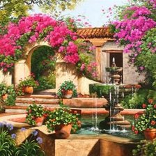 Схема вышивки «дворик»