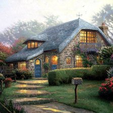 Схема вышивки «домик»