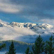 Схема вышивки «горы»