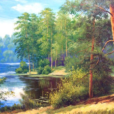 Схема вышивки «пейзаж»