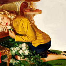 Схема вышивки «дева»