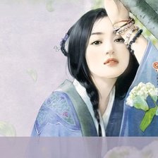 Схема вышивки «Красивая девушка»