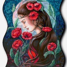 Схема вышивки «В маках»