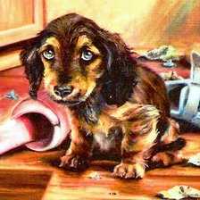 Схема вышивки «провинился»