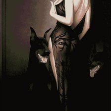 Схема вышивки «девушка»