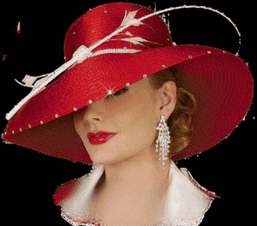 в шляпе - портрет, женщина - предпросмотр