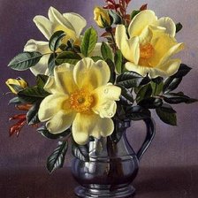 Схема вышивки «Желтые цветы»