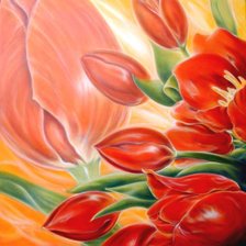 Схема вышивки «Тюльпаны»